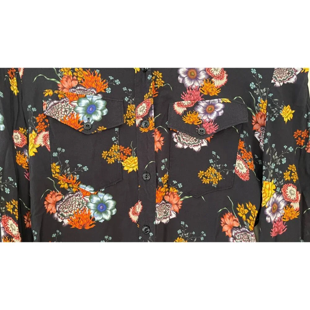 RAG & BONE FLORAL BLOUSE XS - Picture 3 of 7